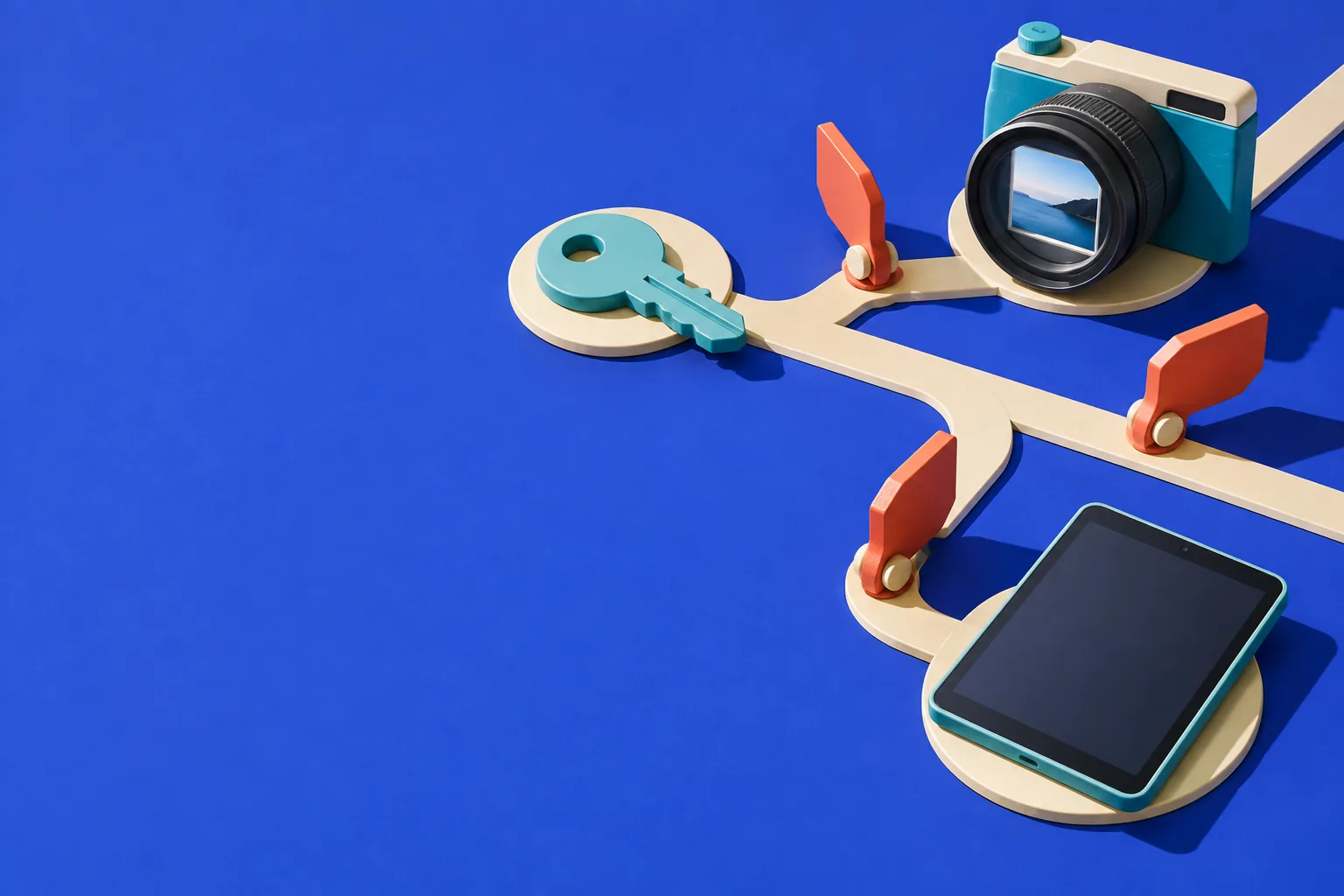 Objetos que representan decisiones sobre tecnología